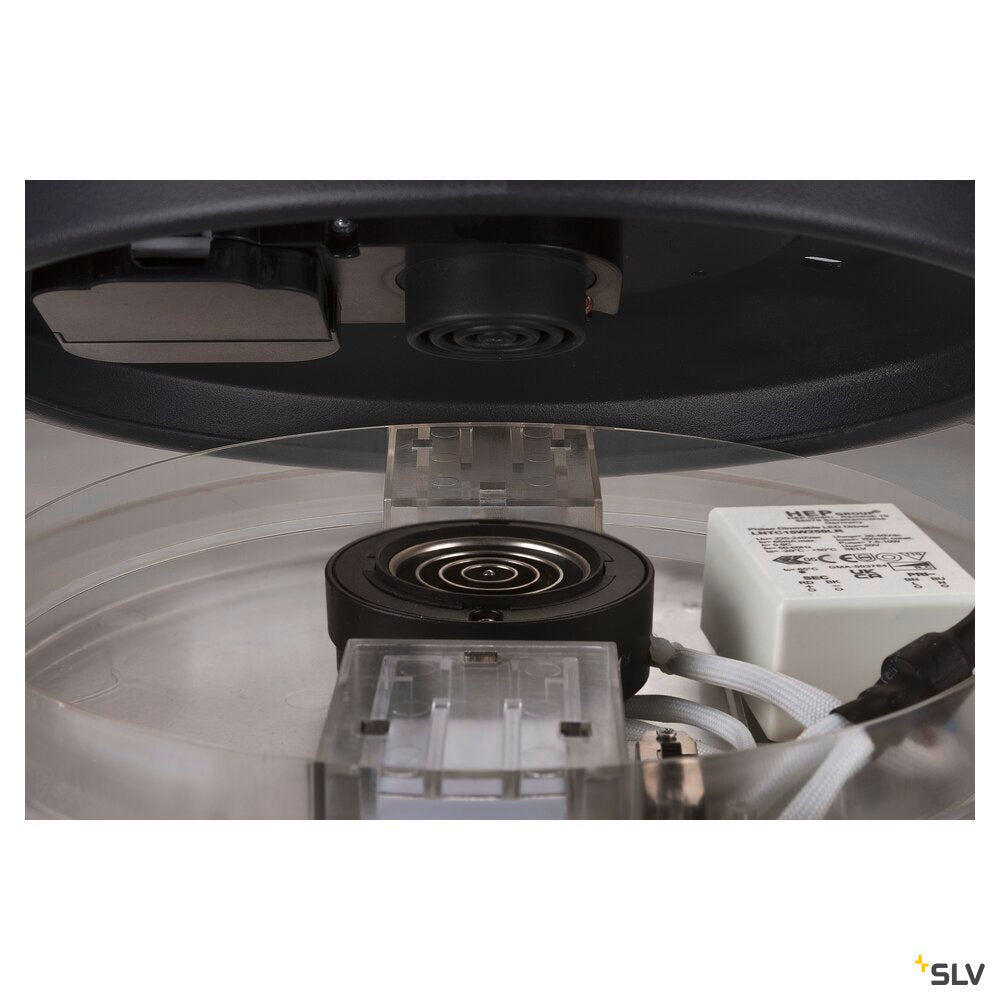 SLV MEDO® PRO 40, wall- and ceiling-mounted light, round, 3000/4000K, 19W, trailing-edge phase, 80°, UGR<19, black 1007296
