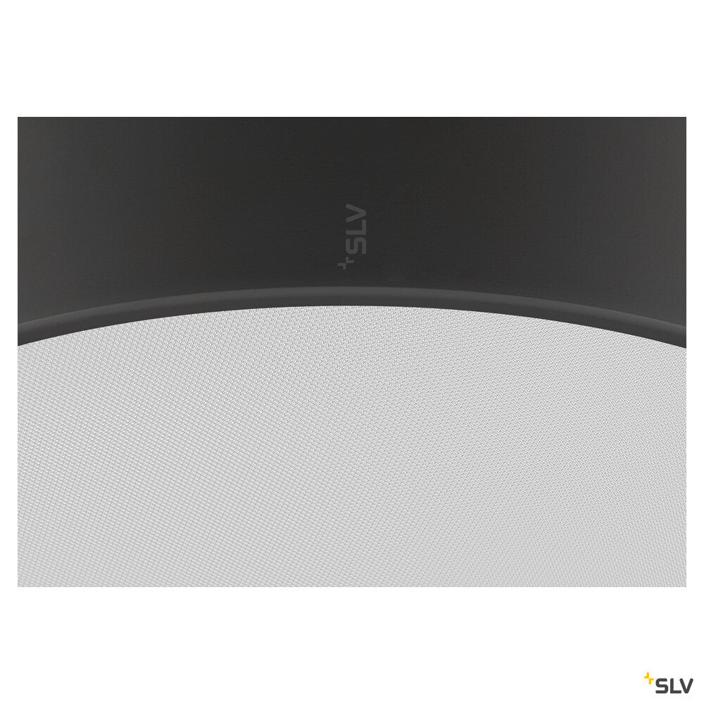 SLV MEDO® PRO 40, wall- and ceiling-mounted light, round, 3000/4000K, 19W, trailing-edge phase, 80°, UGR<19, black 1007296