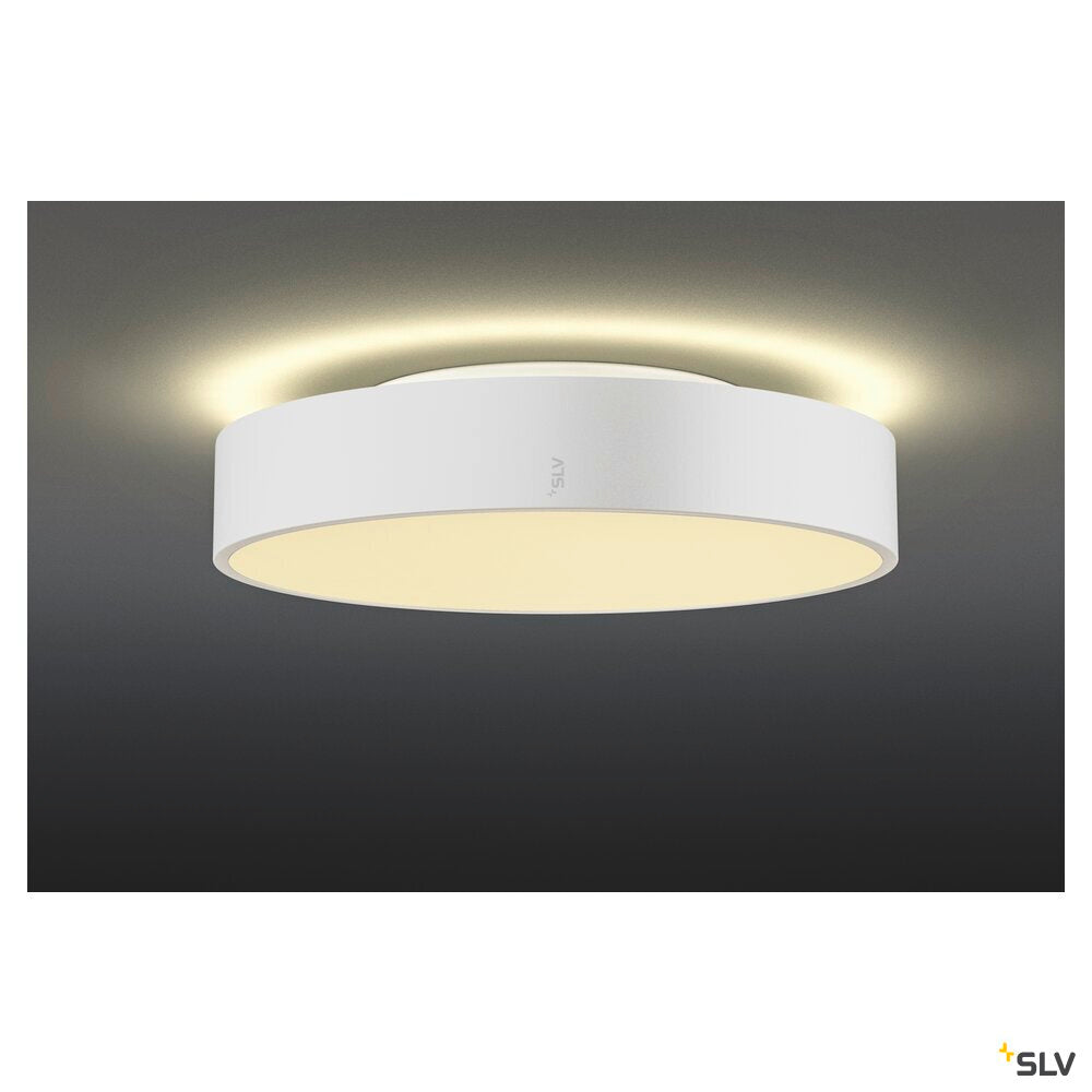 SLV MEDO® PRO 40, wall- and ceiling-mounted light, round, 3000/4000K, 19W, trailing-edge phase, 80°, UGR<19, white 1007297