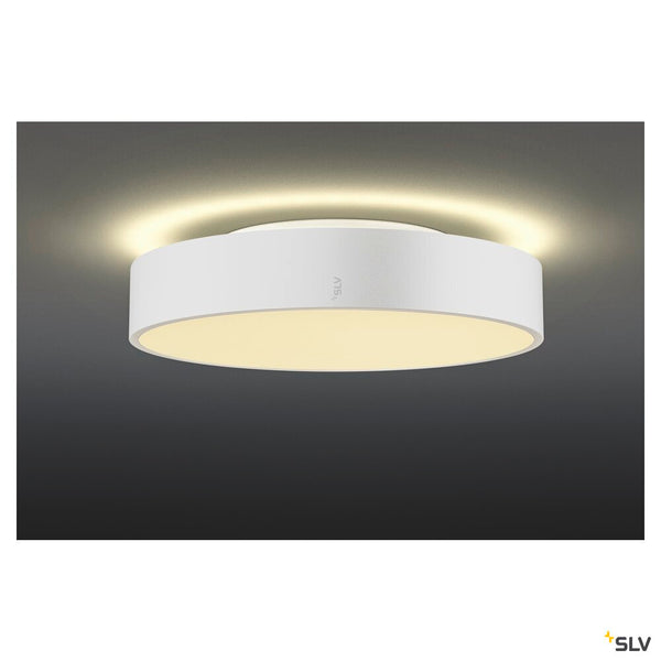 SLV MEDO® PRO 40, wall- and ceiling-mounted light, round, 3000/4000K, 19W, trailing-edge phase, 80°, UGR<19, white 1007297