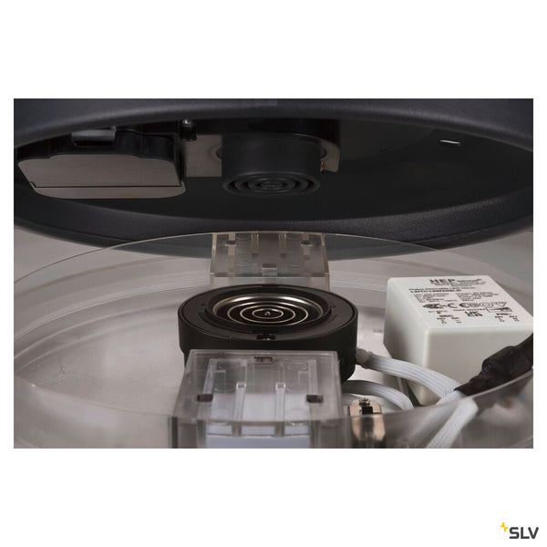 SLV MEDO® PRO 40, wall- and ceiling-mounted light, round, 3000/4000K, 19W, trailing-edge phase, 110°, black 1007298