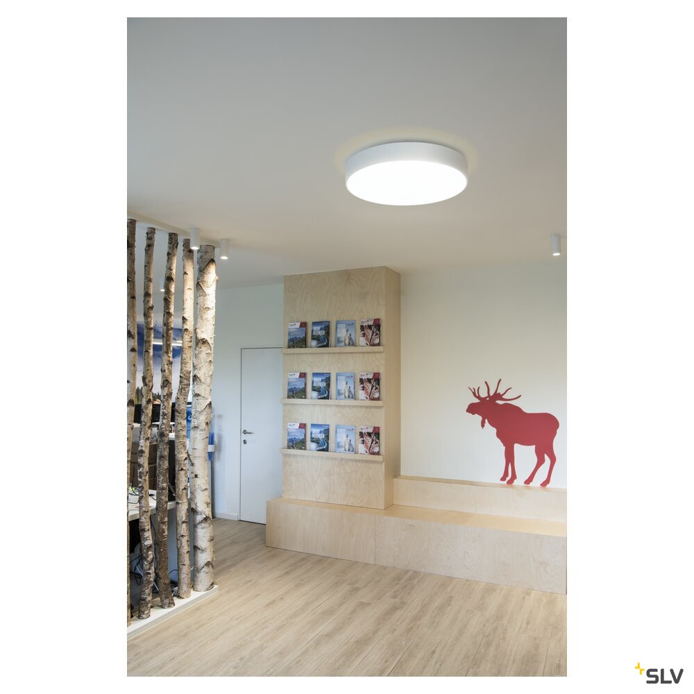 SLV MEDO® PRO 40, wall- and ceiling-mounted light, round, 3000/4000K, 19W, trailing-edge phase, 110°, white 1007299