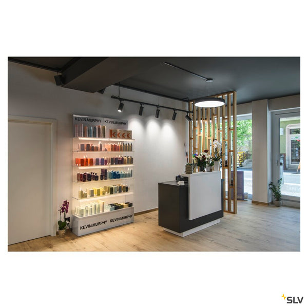 SLV MEDO® PRO 60, wall- and ceiling-mounted light, round, 3000/4000K, 39W, DALI, Touch, 80°, UGR<19, black 1007300
