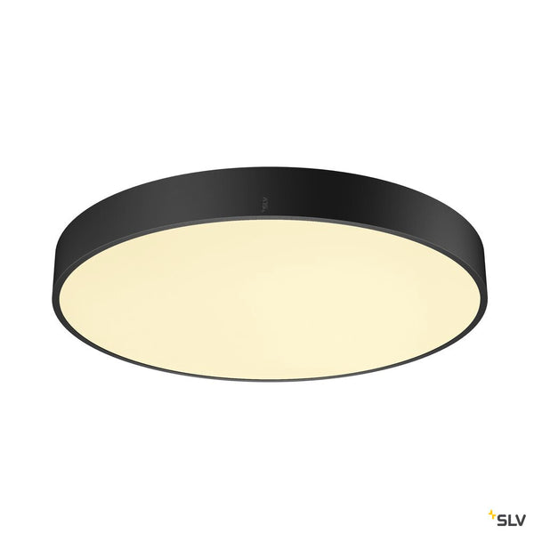 SLV MEDO® PRO 60, wall- and ceiling-mounted light, round, 3000/4000K, 39W, DALI, Touch, 80°, UGR<19, black 1007300