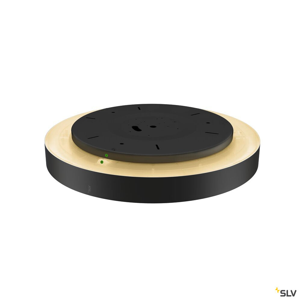 SLV MEDO® PRO 60, wall- and ceiling-mounted light, round, 3000/4000K, 39W, DALI, Touch, 80°, UGR<19, black 1007300