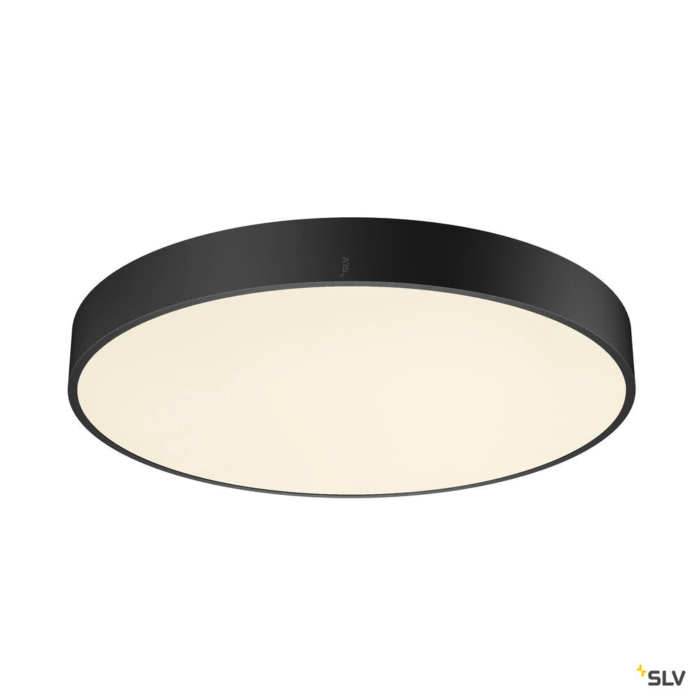 SLV MEDO® PRO 60, wall- and ceiling-mounted light, round, 3000/4000K, 39W, DALI, Touch, 80°, UGR<19, black 1007300