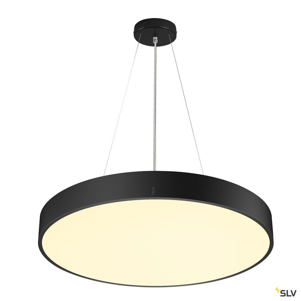 SLV MEDO® PRO 60, wall- and ceiling-mounted light, round, 3000/4000K, 39W, DALI, Touch, 80°, UGR<19, black 1007300