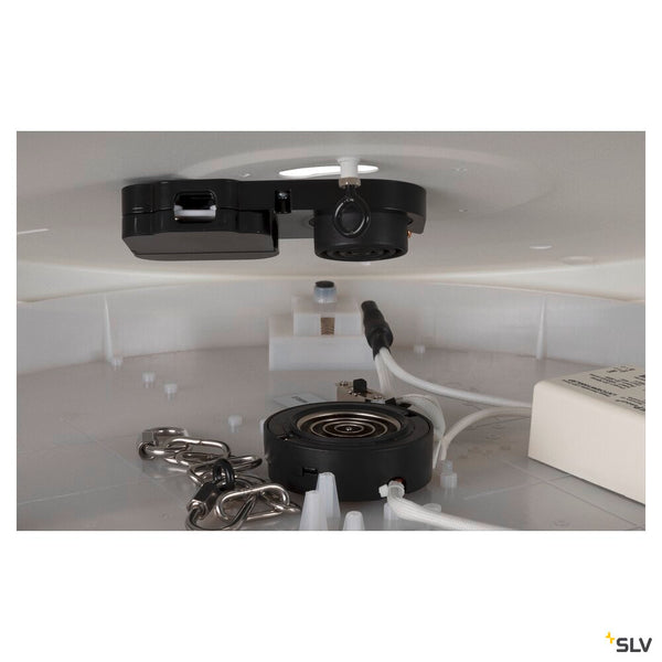 SLV MEDO® PRO 60, wall- and ceiling-mounted light, round, 3000/4000K, 39W, DALI, Touch, 80°, UGR<19, white 1007301