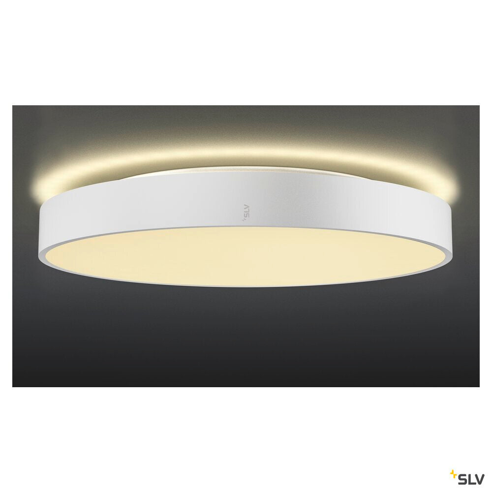 SLV MEDO® PRO 60, wall- and ceiling-mounted light, round, 3000/4000K, 39W, DALI, Touch, 80°, UGR<19, white 1007301