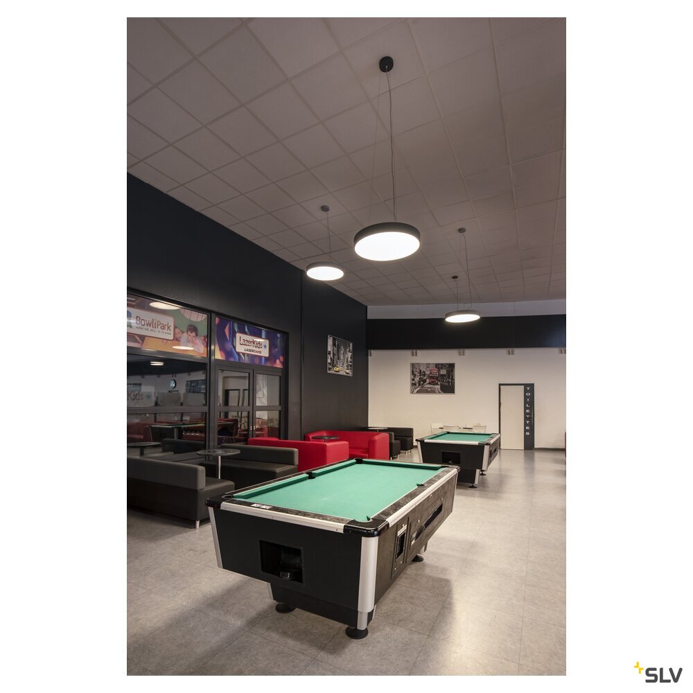 SLV MEDO® PRO 60, wall- and ceiling-mounted light, round, 3000/4000K, 39W, DALI, Touch, 110°, black 1007302