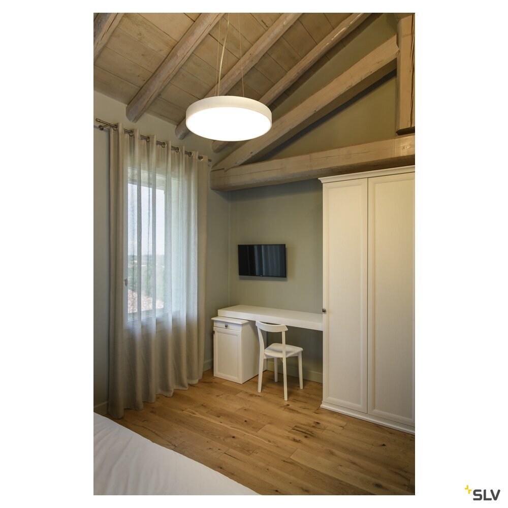 SLV MEDO® PRO 60, wall- and ceiling-mounted light, round, 3000/4000K, 39W, DALI, Touch, 110°, white 1007303