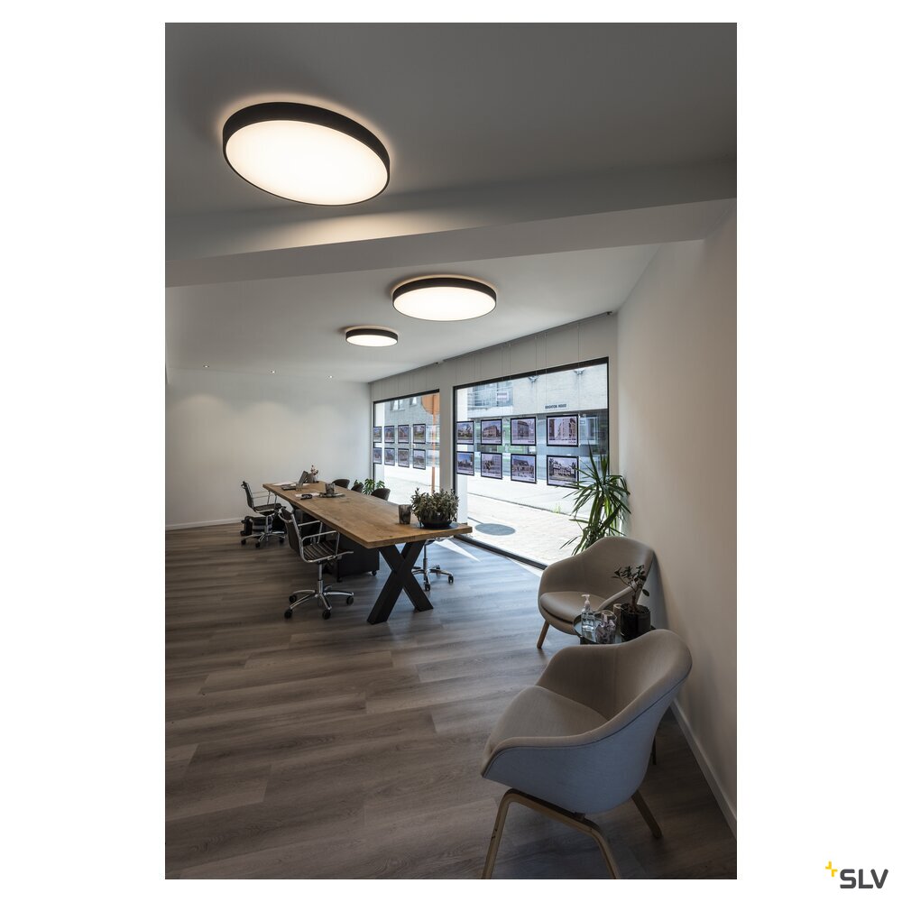 SLV NEW TRIA® 68, recessed ceiling light, 3000K, 38°, IP 20, round, black 1007390