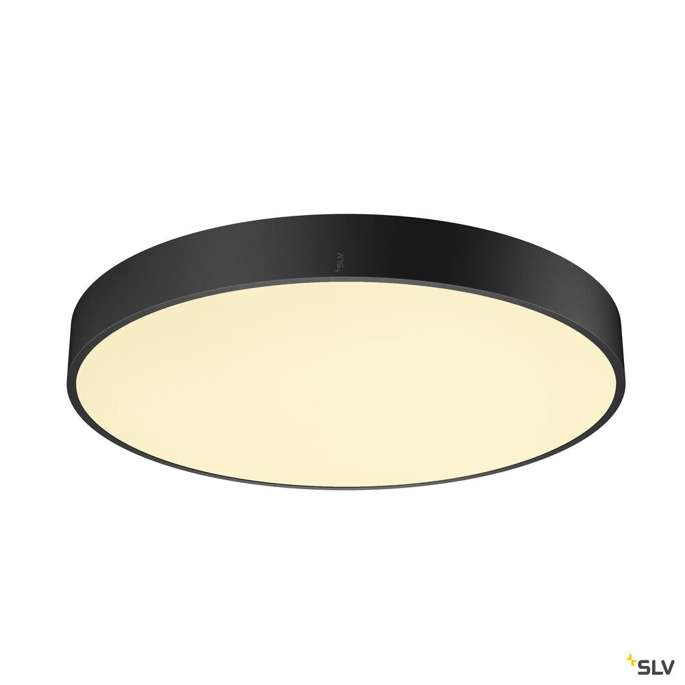SLV MEDO® PRO 60, wall- and ceiling-mounted light, round, 3000/4000K, 37W, trailing-edge phase, 80°, UGR<19, black 1007304