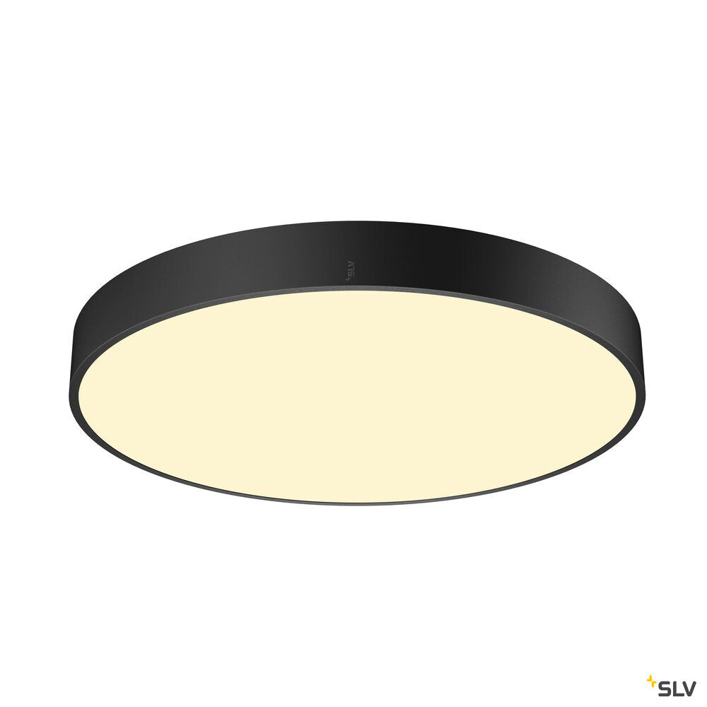 SLV MEDO® PRO 60, wall- and ceiling-mounted light, round, 3000/4000K, 37W, trailing-edge phase, 110°, black 1007306