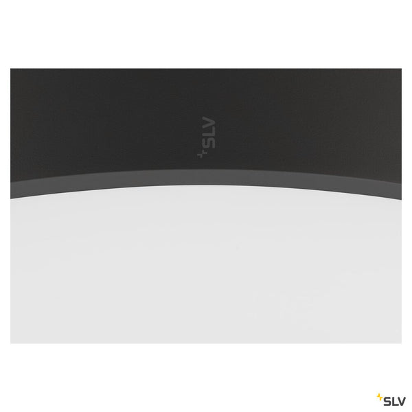 SLV MEDO® PRO 60, wall- and ceiling-mounted light, round, 3000/4000K, 37W, trailing-edge phase, 110°, black 1007306
