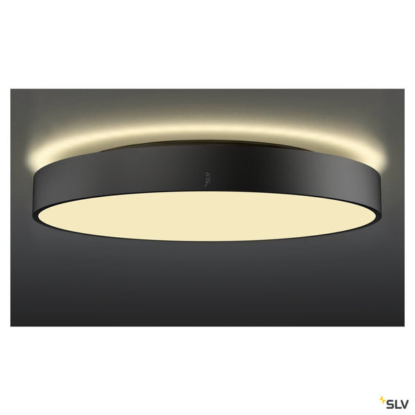 SLV MEDO® PRO 60, wall- and ceiling-mounted light, round, 3000/4000K, 37W, trailing-edge phase, 110°, black 1007306