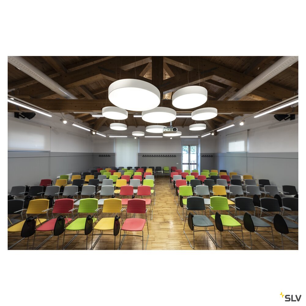 SLV MEDO® PRO 40, wall- and ceiling-mounted light, round, 3000/4000K, 19W, trailing-edge phase, 110°, white 1007299