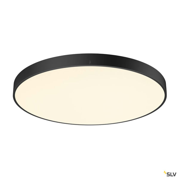 SLV MEDO® PRO 90, ceiling-mounted light, round, 3000/4000K, 75W, DALI, Touch, 80°, UGR<19, black 1007308