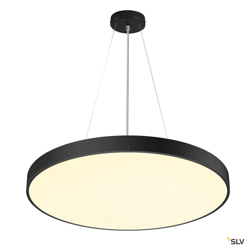 SLV MEDO® PRO 90, ceiling-mounted light, round, 3000/4000K, 75W, DALI, Touch, 80°, UGR<19, black 1007308