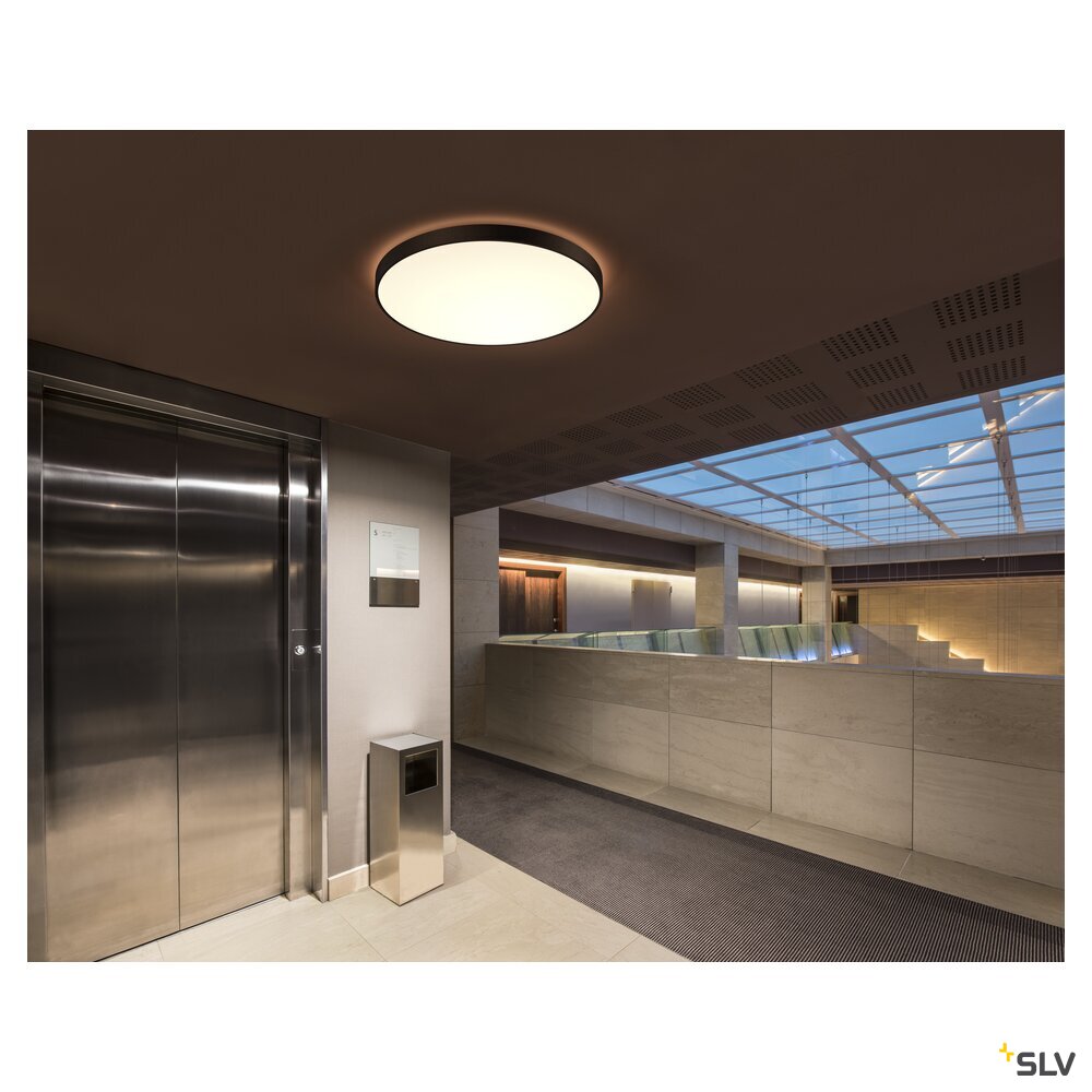 SLV MEDO® PRO 90, ceiling-mounted light, round, 3000/4000K, 75W, DALI, Touch, 110°, black 1007310