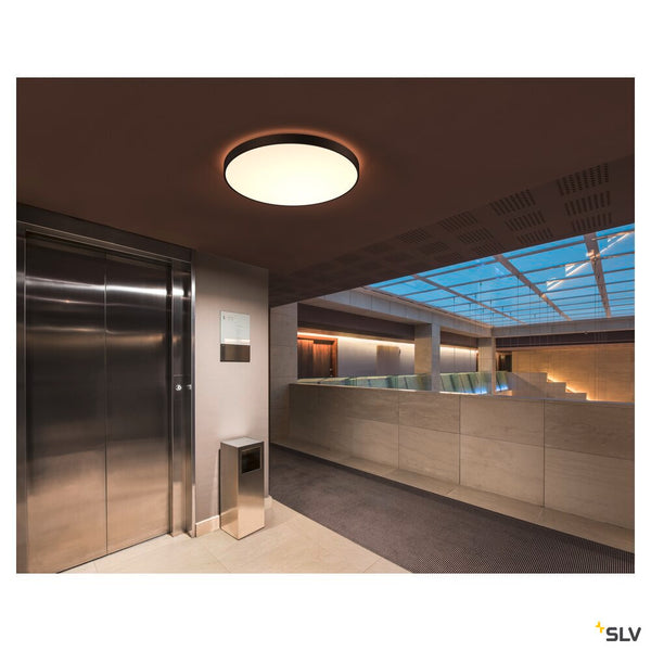 SLV MEDO® PRO 90, ceiling-mounted light, round, 3000/4000K, 75W, DALI, Touch, 110°, black 1007310
