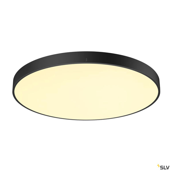 SLV MEDO® PRO 90, ceiling-mounted light, round, 3000/4000K, 74W, trailing-edge phase, 80°, UGR<19, black 1007312