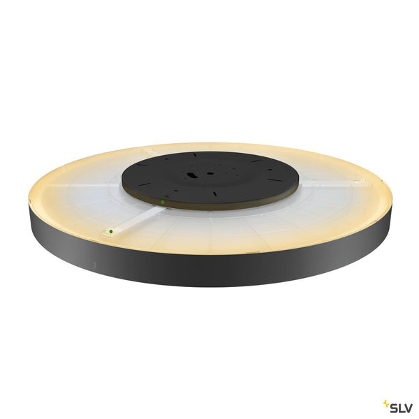 SLV MEDO® PRO 90, ceiling-mounted light, round, 3000/4000K, 74W, trailing-edge phase, 80°, UGR<19, black 1007312