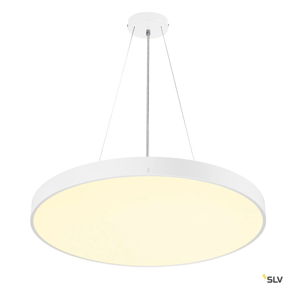 SLV MEDO® PRO 90, ceiling-mounted light, round, 3000/4000K, 74W, trailing-edge phase, 80°, UGR<19, white 1007313