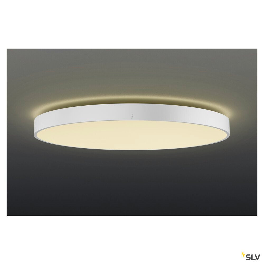 SLV MEDO® PRO 90, ceiling-mounted light, round, 3000/4000K, 74W, trailing-edge phase, 80°, UGR<19, white 1007313