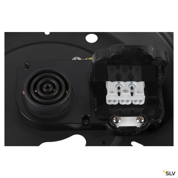 SLV MEDO® PRO 90, ceiling-mounted light, round, 3000/4000K, 74W, trailing-edge phase, 110°, black 1007314