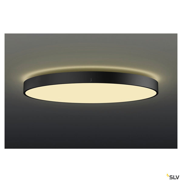 SLV MEDO® PRO 90, ceiling-mounted light, round, 3000/4000K, 74W, trailing-edge phase, 110°, black 1007314