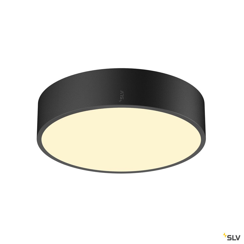 SLV MEDO® 30, wall- and ceiling-mounted light, round, 2700/3000/4000K, 12W, trailing-edge phase, 110°, black 1007316