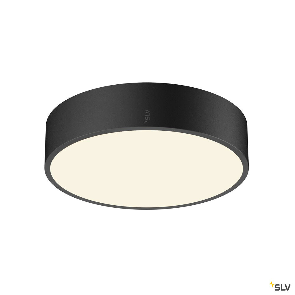 SLV MEDO® 30, wall- and ceiling-mounted light, round, 2700/3000/4000K, 12W, trailing-edge phase, 110°, black 1007316