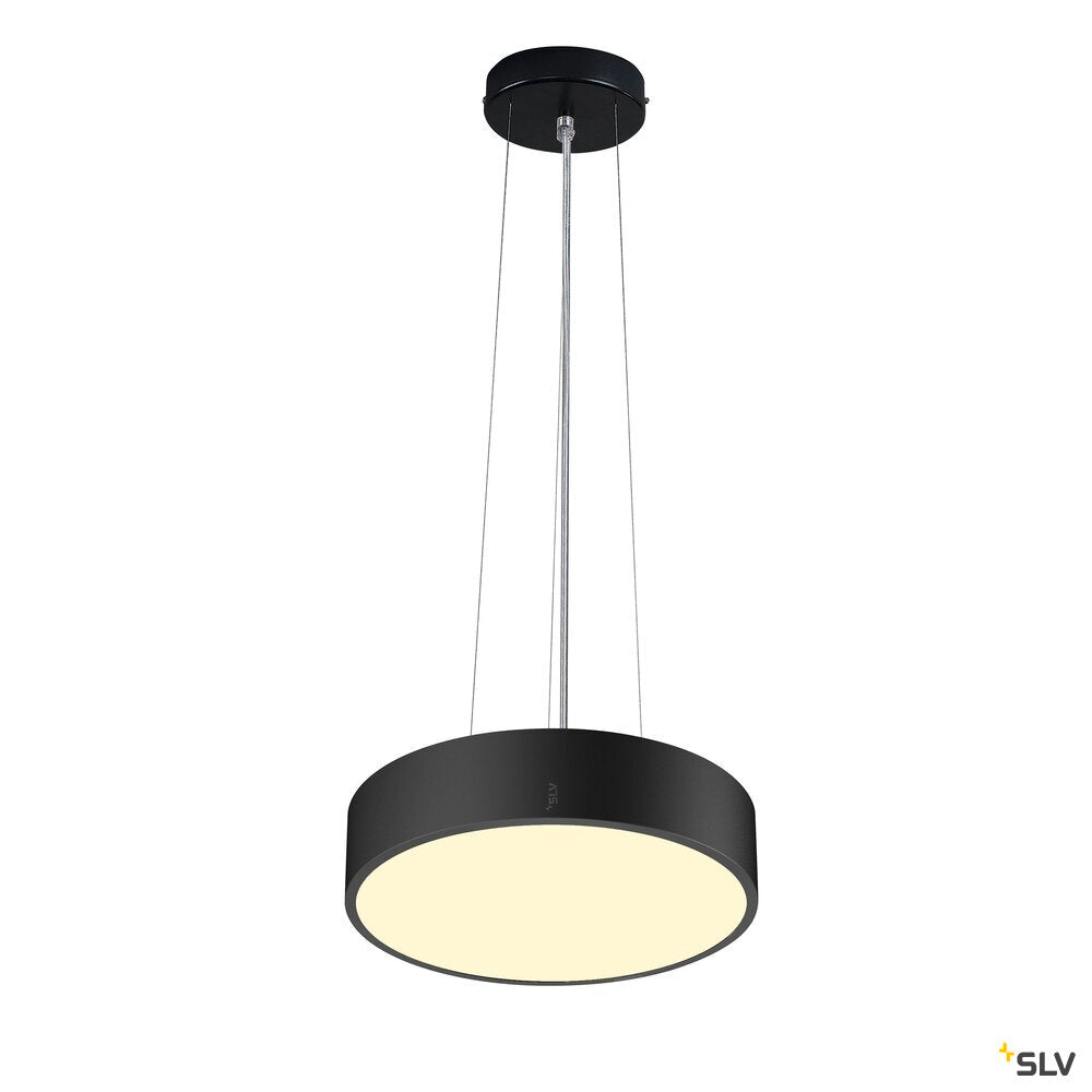 SLV MEDO® 30, wall- and ceiling-mounted light, round, 2700/3000/4000K, 12W, trailing-edge phase, 110°, black 1007316