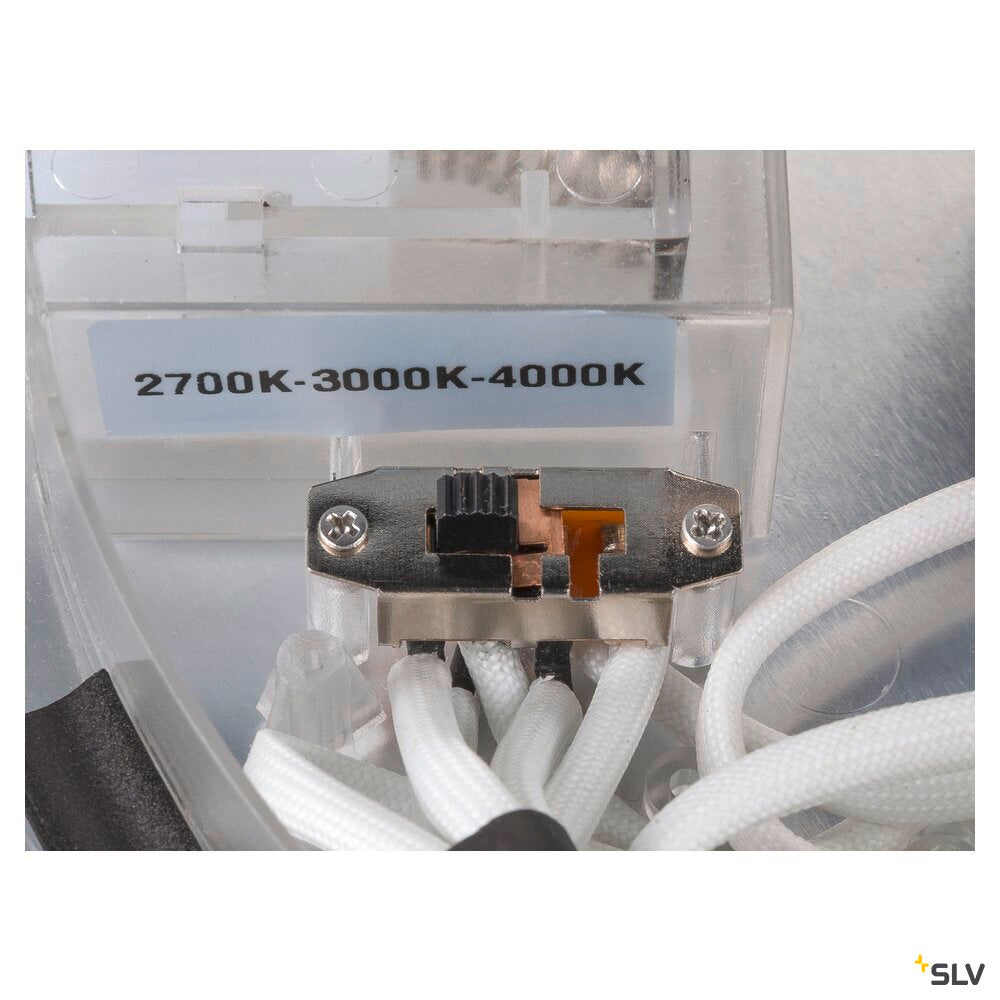 SLV MEDO® 30, wall- and ceiling-mounted light, round, 2700/3000/4000K, 12W, trailing-edge phase, 110°, black 1007316