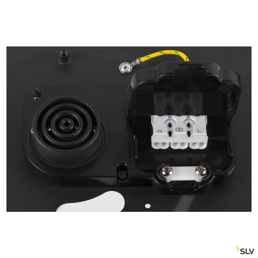 SLV MEDO® 30, wall- and ceiling-mounted light, round, 2700/3000/4000K, 12W, trailing-edge phase, 110°, black 1007316