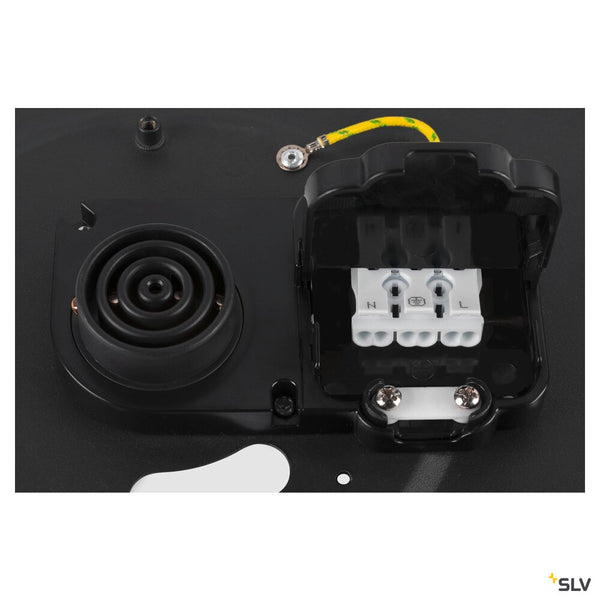 SLV MEDO® 30, wall- and ceiling-mounted light, round, 2700/3000/4000K, 12W, trailing-edge phase, 110°, black 1007316