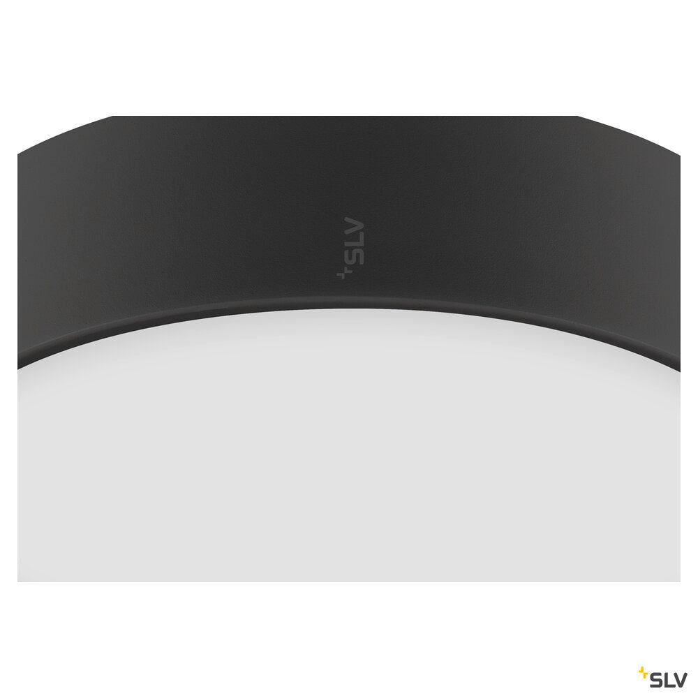 SLV MEDO® 30, wall- and ceiling-mounted light, round, 2700/3000/4000K, 12W, trailing-edge phase, 110°, black 1007316