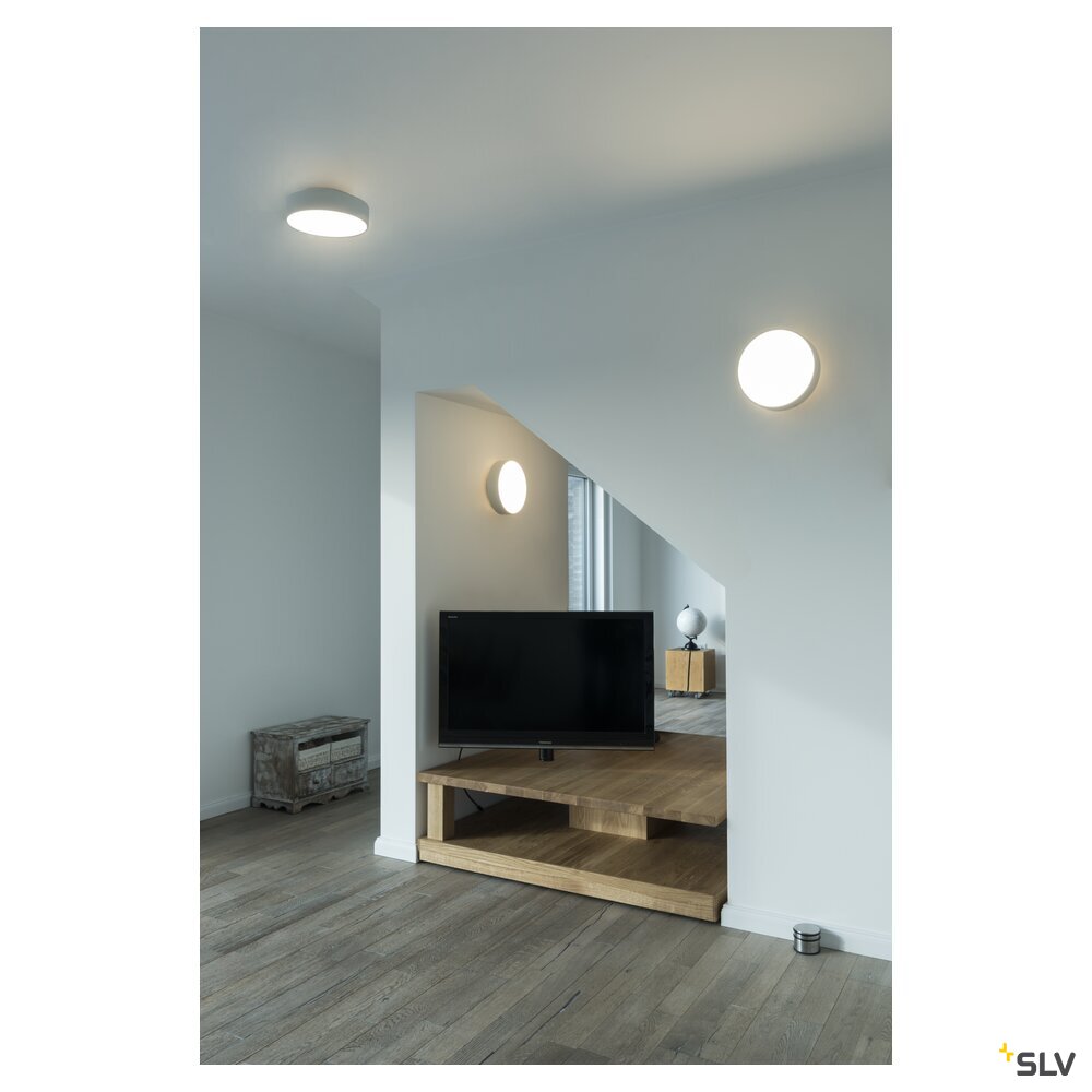 SLV MEDO® 30, wall- and ceiling-mounted light, round, 2700/3000/4000K, 12W, trailing-edge phase, 110°, white 1007317