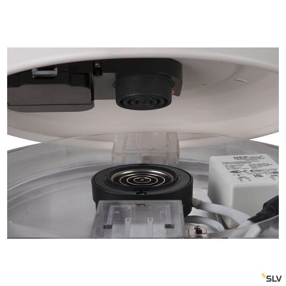 SLV MEDO® 30, wall- and ceiling-mounted light, round, 2700/3000/4000K, 12W, trailing-edge phase, 110°, white 1007317