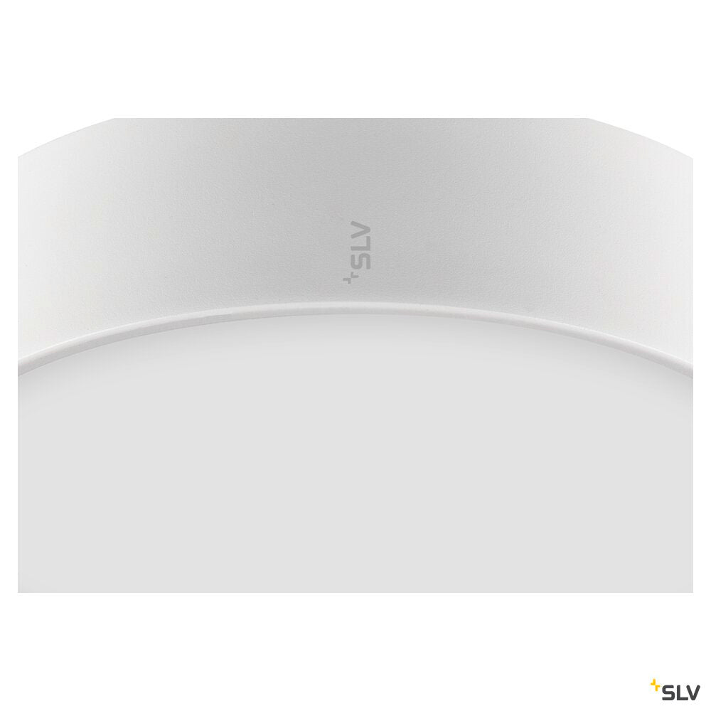 SLV MEDO® 30, wall- and ceiling-mounted light, round, 2700/3000/4000K, 12W, trailing-edge phase, 110°, white 1007317