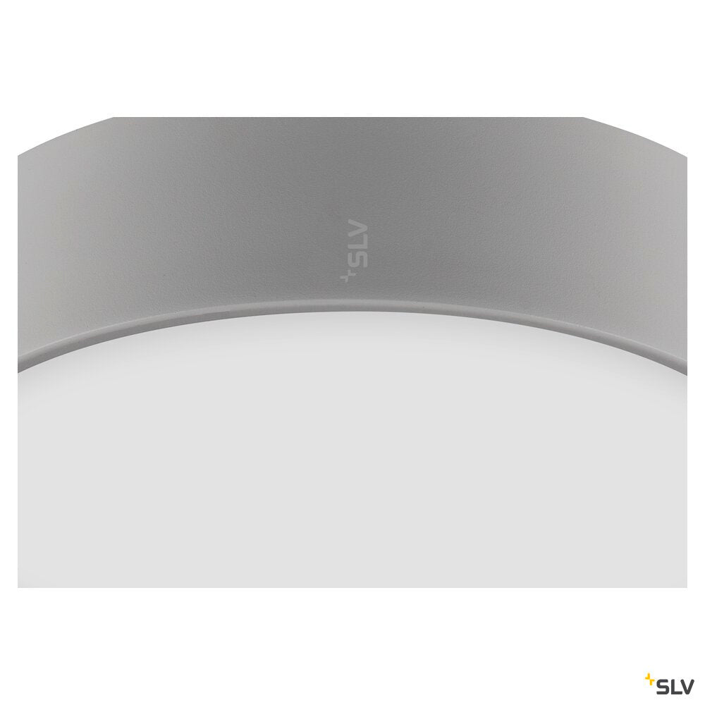 SLV MEDO® 30, wall- and ceiling-mounted light, round, 2700/3000/4000K, 12W, trailing-edge phase, 110°, grey 1007318
