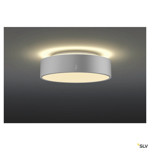 SLV MEDO® 30, wall- and ceiling-mounted light, round, 2700/3000/4000K, 12W, trailing-edge phase, 110°, grey 1007318