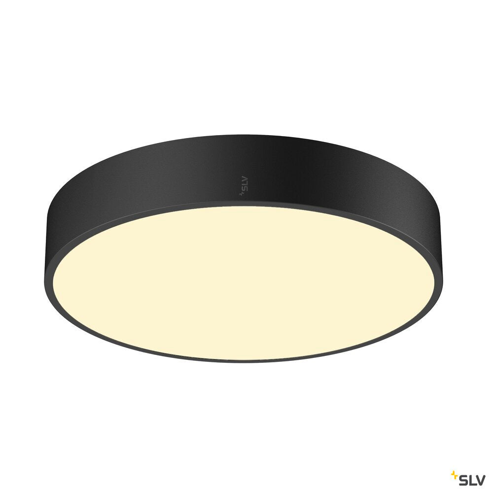 SLV MEDO® 40, wall- and ceiling-mounted light, round, 2700/3000/4000K, 20W, trailing-edge phase, 110°, black 1007319