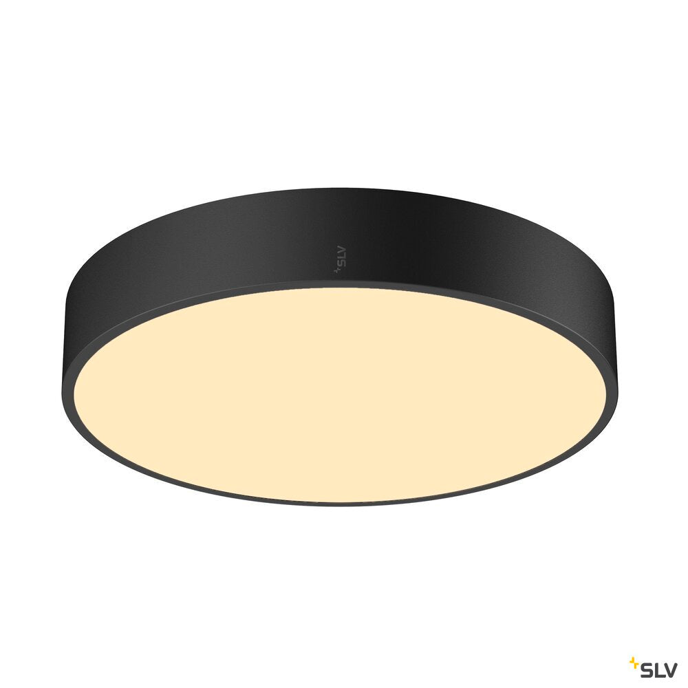 SLV MEDO® 40, wall- and ceiling-mounted light, round, 2700/3000/4000K, 20W, trailing-edge phase, 110°, black 1007319