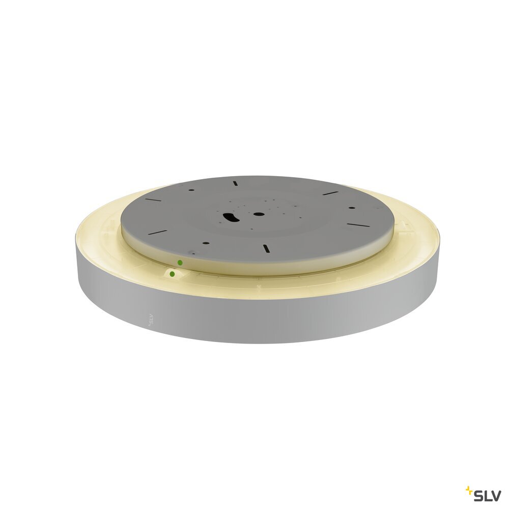 SLV MEDO® 60, wall- and ceiling-mounted light, round, 2700/3000/4000K, 39W, trailing-edge phase, 110°, grey 1007324