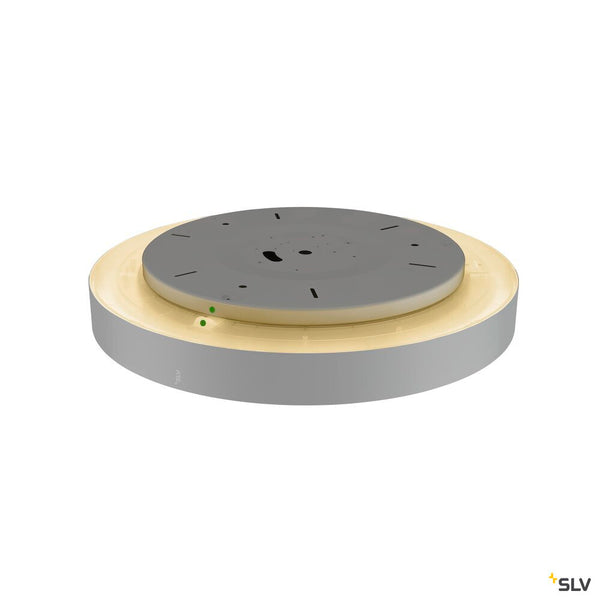 SLV MEDO® 60, wall- and ceiling-mounted light, round, 2700/3000/4000K, 39W, trailing-edge phase, 110°, grey 1007324