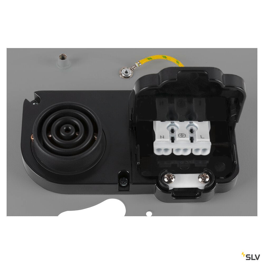 SLV MEDO® 60, wall- and ceiling-mounted light, round, 2700/3000/4000K, 39W, trailing-edge phase, 110°, grey 1007324