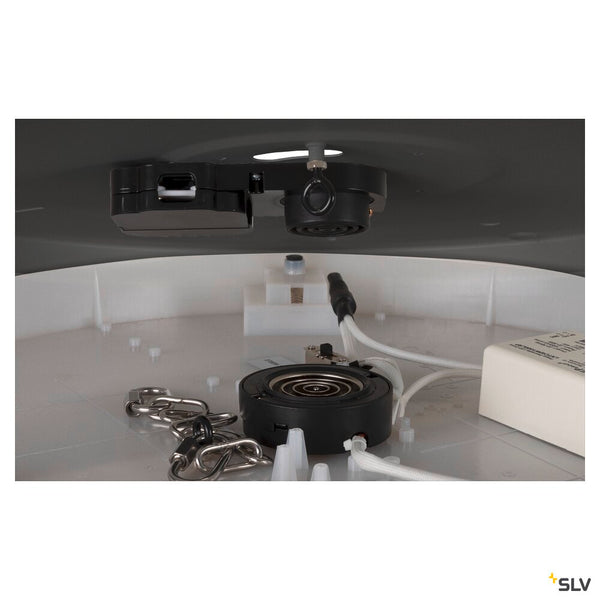 SLV MEDO® 60, wall- and ceiling-mounted light, round, 2700/3000/4000K, 39W, trailing-edge phase, 110°, grey 1007324