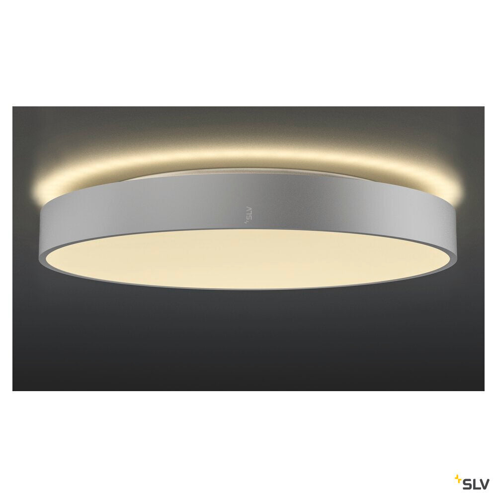 SLV MEDO® 60, wall- and ceiling-mounted light, round, 2700/3000/4000K, 39W, trailing-edge phase, 110°, grey 1007324